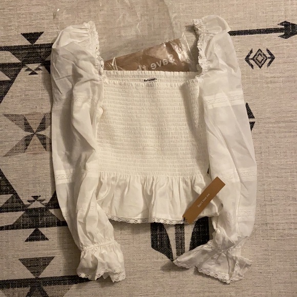 NWT Reformation White Roland Top - Picture 5 of 6